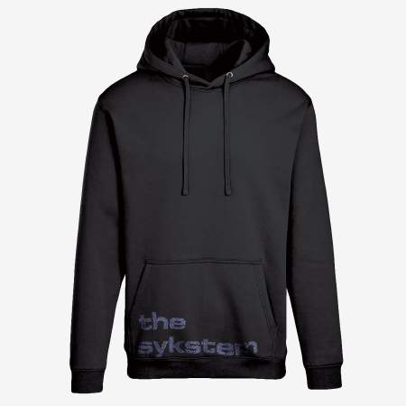 the classic the-sykstem hoodie with our logo turned on its side